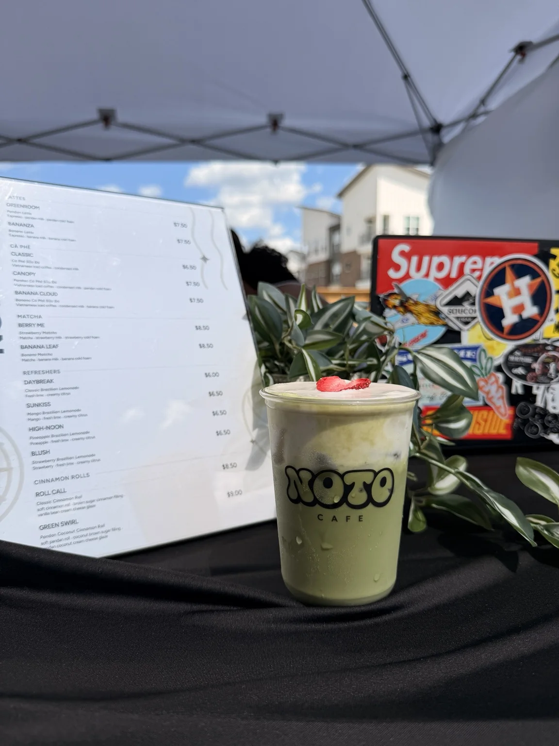 MATCHA at a NOTO pop-up